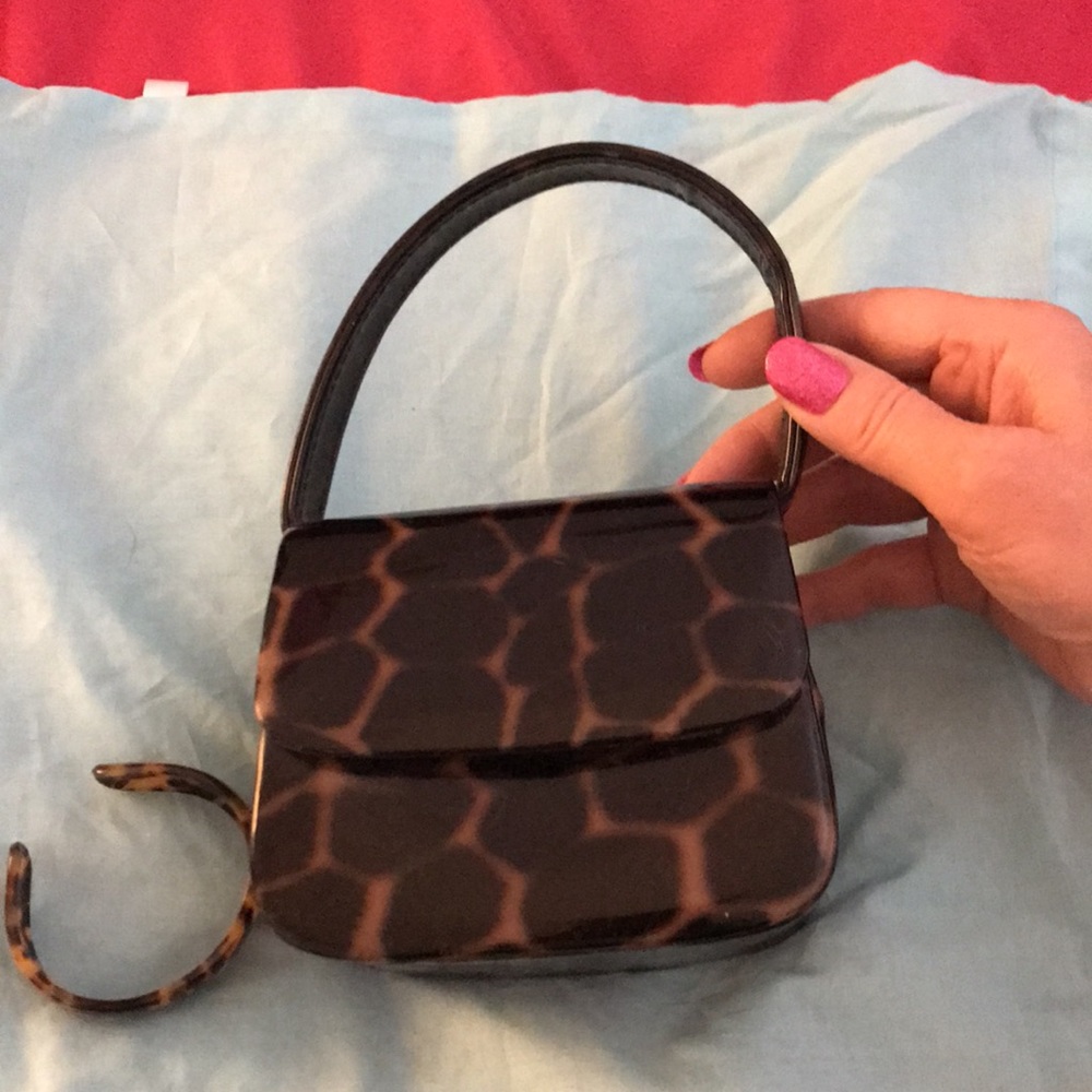 Soft acrylic animal print mini bag (matching bracelet for fun)